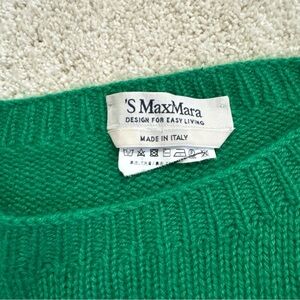 MaxMara Green Crew Neck cashmere Sweater